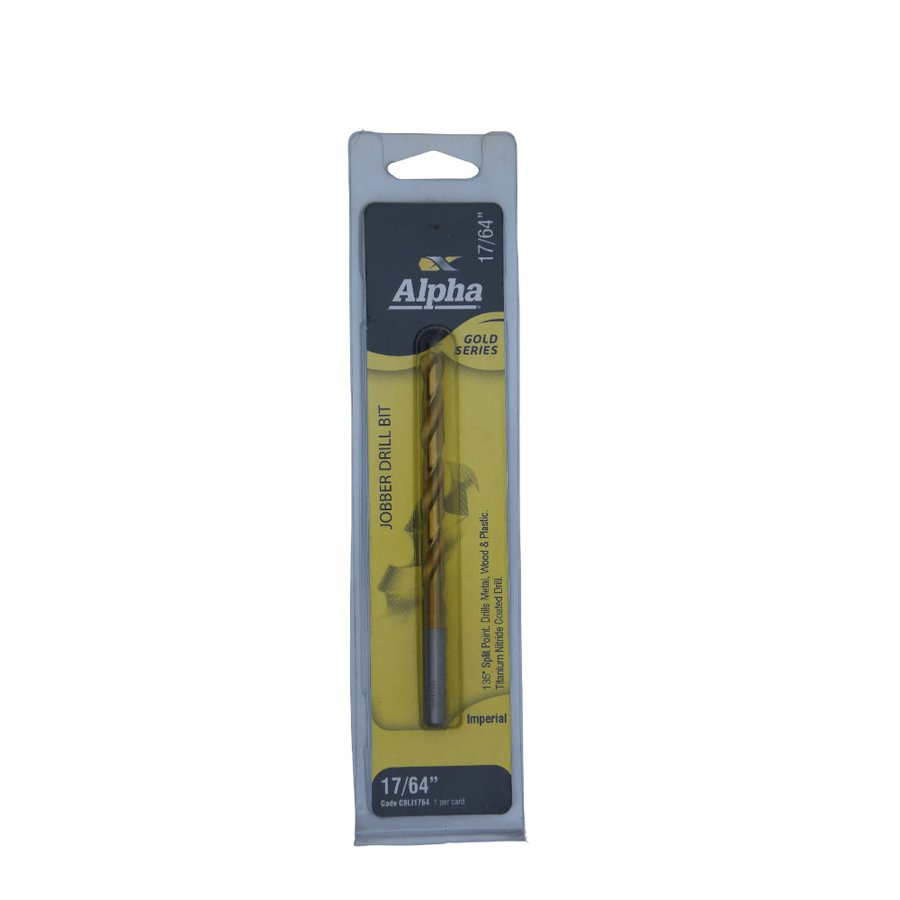 17/64IN (6.75MM) JOBBER DRILL BIT CARDED - GOLD SERIES