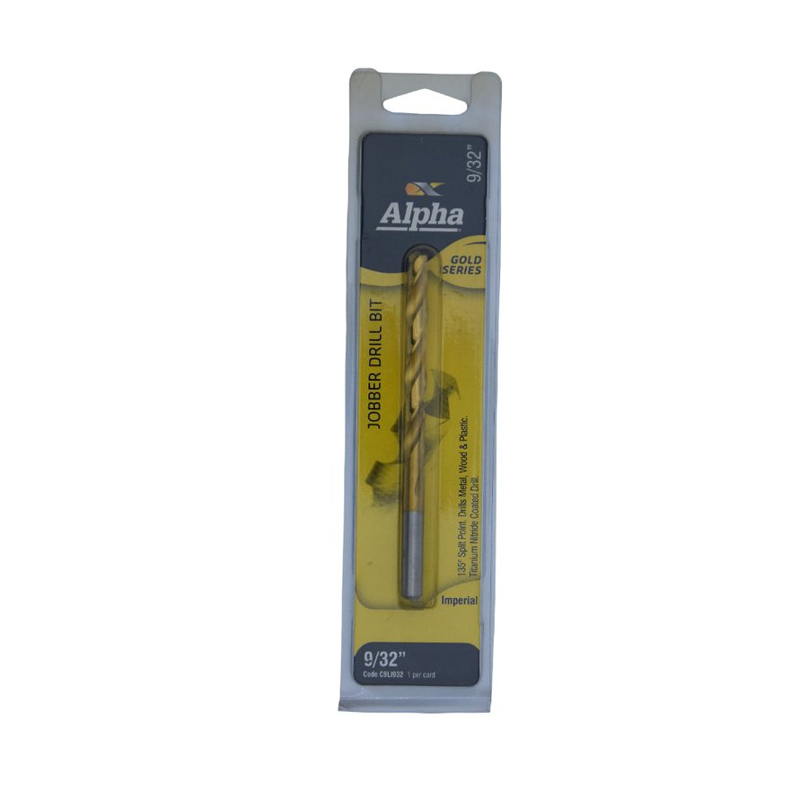 9/32IN (7.14MM) JOBBER DRILL BIT CARDED - GOLD SERIES